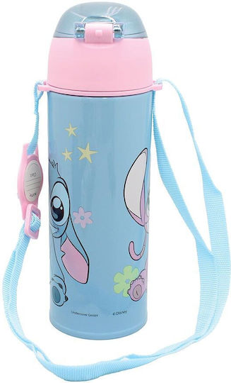 Gim Stitch Stainless Steel Kids Water Bottle Stitch Thermos with Straw Gim SS Stitch 450ml