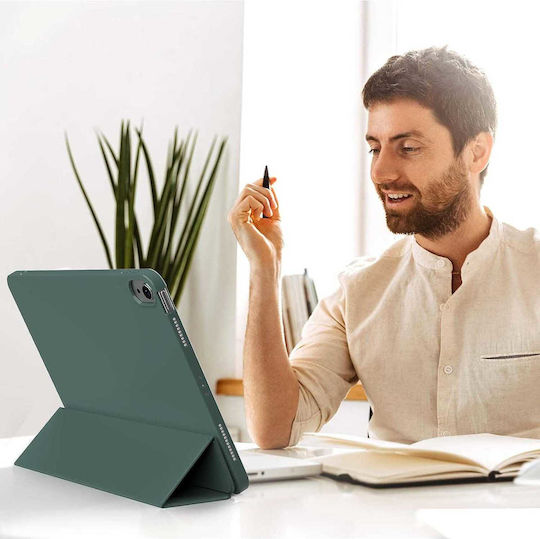 Husă Ipad Air 11 Inch M4 M3 M2 2026-2024 Auto Wake Sleep Ultra Slim Stand Soft Tpu – Verde Marin