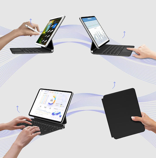 Keyboard Case Nuflaz X7 iPad 10/11" QWERTZ DE Touchpad