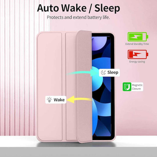 Husă Ipad Air 11 Inch M4 M3 M2 2026-2024 Auto Wake Sleep Ultra Slim Stand Soft Tpu – Roz