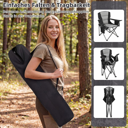 Costway Beach Chair Black 99x63x97.5cm