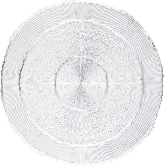 Altom Round Metallic Silver Placemats 38cm Altom Round Metallic Silver Placemats 38cm