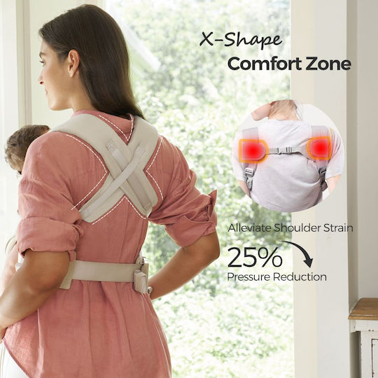 Momcozy Μάρσιπος Πλάτης Καφέ με Μέγιστο Βάρος 0.74kg