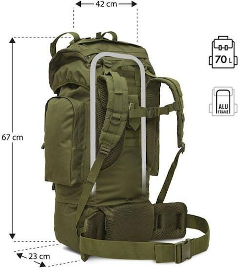 Nils Rucsac Militar de Poliester Verde 20l