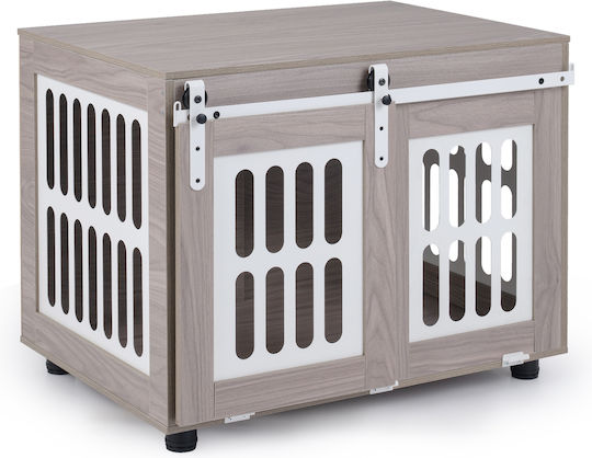 Costway Dog House Metallic with Door Gray 62.5x56x80cm