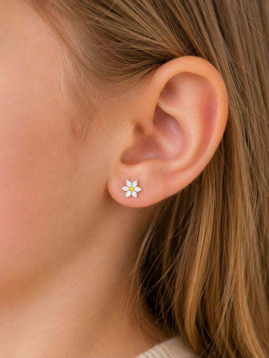 Salvatore Plata Cercei Studs Flori Din Argint