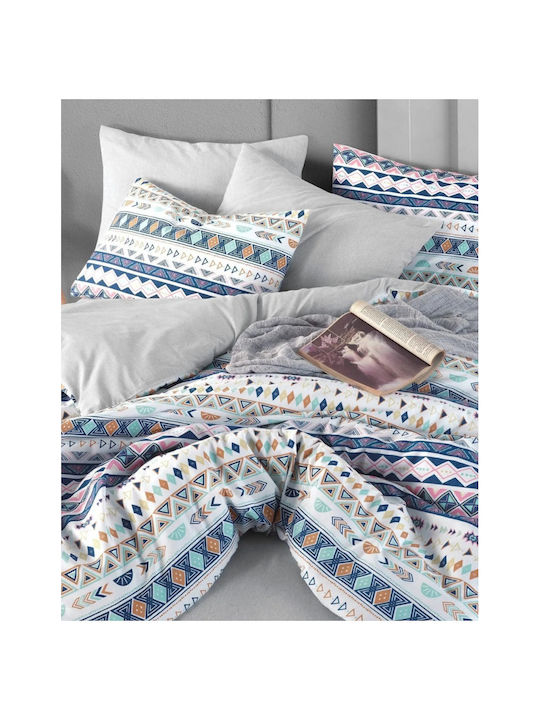 SteweHome Cotton Double Duvet Cover 200x220 Blue1