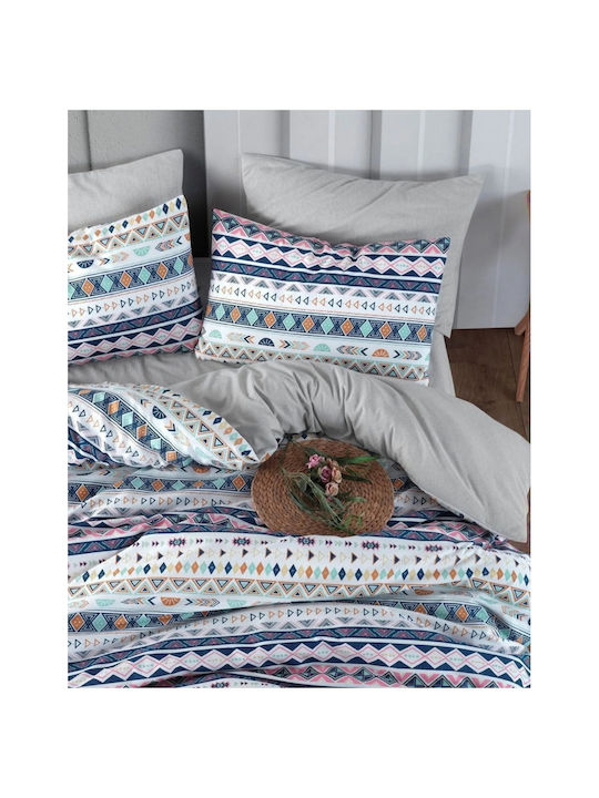 SteweHome Cotton Double Duvet Cover 200x220 Blue1