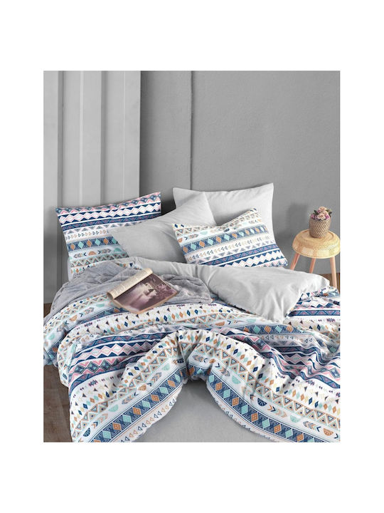 SteweHome Cotton Double Duvet Cover 200x220 Blue1