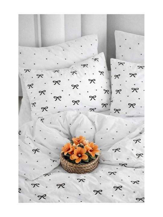 SteweHome Cotton Duvet Cover Set 100x220cm Black