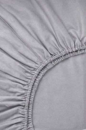 SteweHome Σετ Παπλωματοθήκη Βαμβακερή 195x230cm Ημίδιπλη με Μαξιλαροθήκη Πορτοκαλί-γκρι