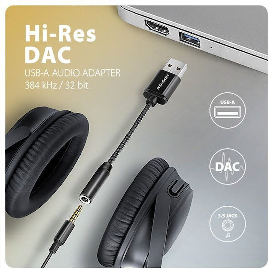 Axagon USB-A Male To 3.5mm Female Converter 1 Piece ADA-HA