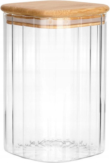 Vilde Vase Für Kaffee / Nudeln Mit Deckel Glas Transparent 1100ml