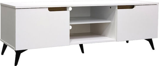 Έπιπλο Τηλεόρασης Kemvio Λευκό Μ120xΠ38xΥ44cm