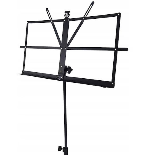 Stand Muzical Pliabil Cleme Suport Geantă Transport 50 X 30 X 150 Cm Oțel Negru