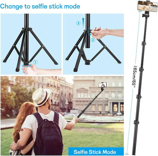 Victiv Telecomandă Pentru Trepied Compact Înălțime 172 Cm Rotire 360° Smartphone-uri Camere
