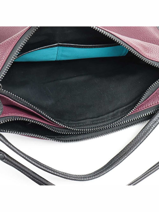 Damen Schultertasche Burgundisch