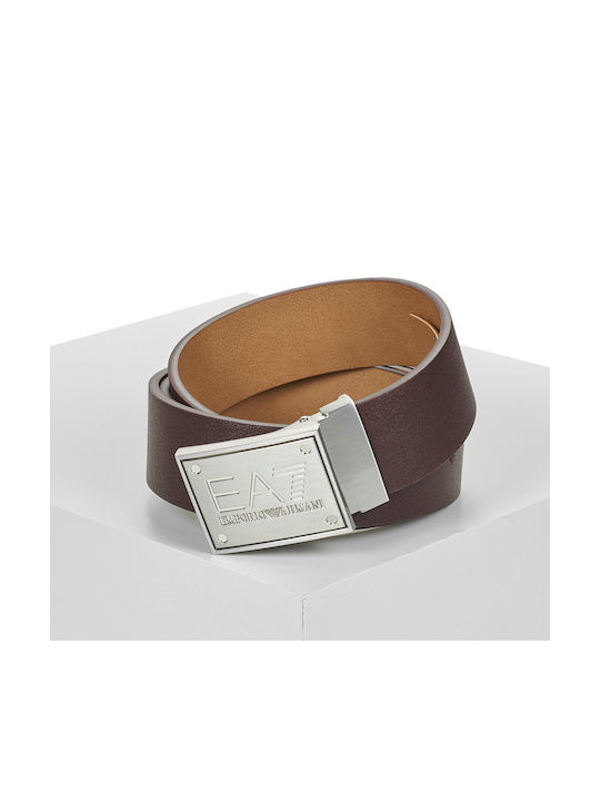 Emporio Armani Ανδρική Ζώνη Διπλής Όψης Καφέ Emporio Armani Ανδρική Ζώνη Διπλής Όψης Καφέ