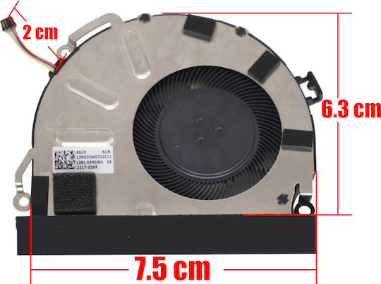 Ανεμιστηράκι Laptop Cpu Cooling Fan Asus Expertbook B1 B1400 B1500 B1400cba B1500cepe B1500cba 13nx03w0t02011 13n1-dem0301 Eg50050s1-ch51-s9a Dc2800112ss 4pin Κωδ.81714