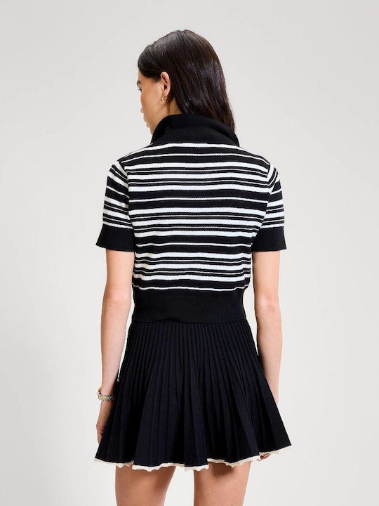Ellesse Sartoria Women's Polo Blouse Short Sleeve Black