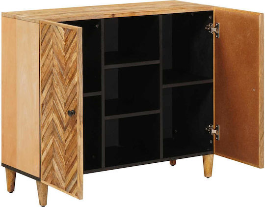 Wooden Sideboard Brown 90x33.5x75cm