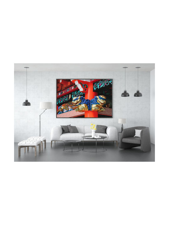 Painting Colorful Architectural Detail Multicolored Architectural Detail 120x80