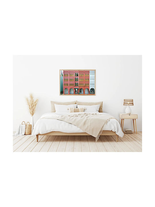 iLovePrints Gemälde Bunte Urbane Architektur 150x100