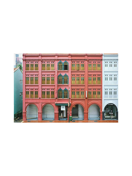 iLovePrints Gemälde Bunte Urbane Architektur 150x100