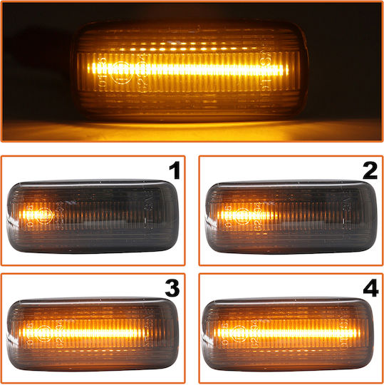 Audi A4 B5 94-01 LED Seitliche Blinkleuchte Rauchende Dynamische 2 Stück Satz