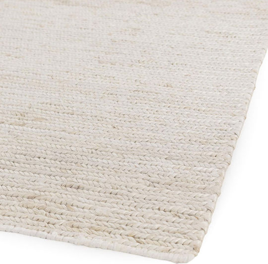 Royal Carpet Handgefertigter Sommer Teppich aus Jute 160x230cm Bleach/Weiß
