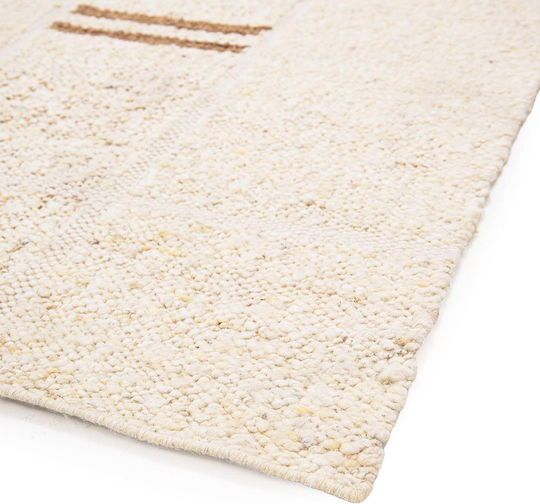 Royal Carpet Royal 160 × 230 cm Handgefertigt, Sommerlich, Aus Jute, Weiß/Naturfarben