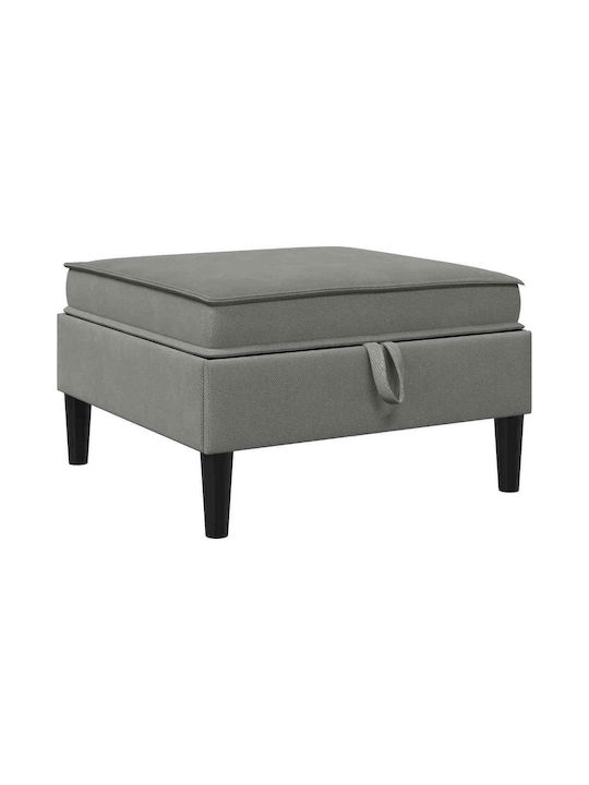 Living Room Stools With Storage Space Upholstered In Dark Gray Velvet