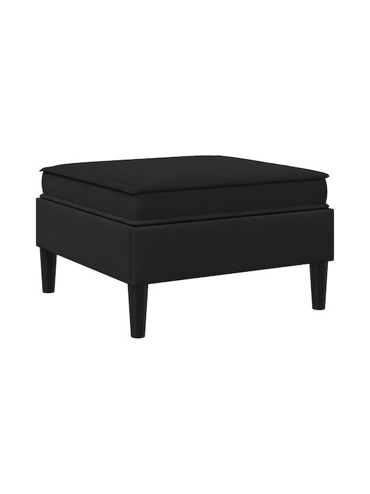 Living Room Stools With Storage Space Upholstered In Black Velvet