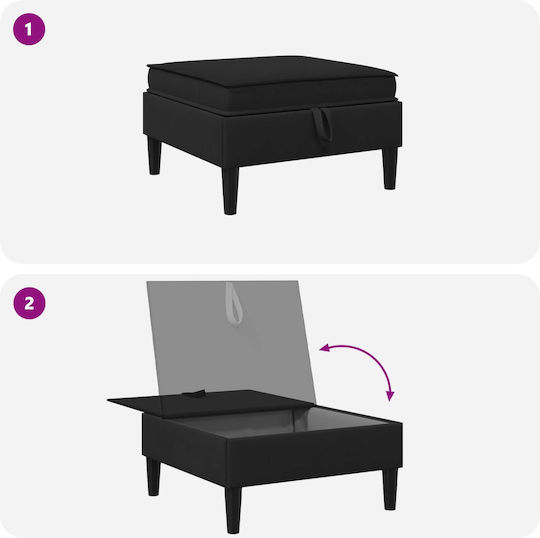 vidaXL Hocker Für Das Wohnzimmer Mit Stauraum Mit Samt Schwarz