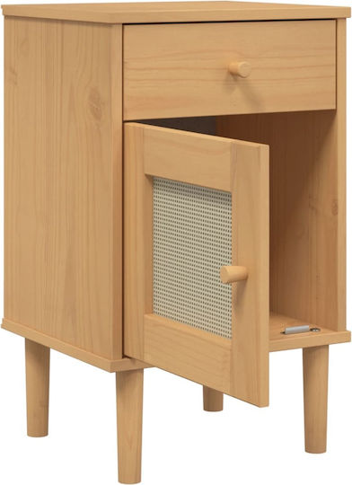 Nachttisch Senja Massivholz Beiges 40x36x65cm