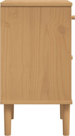Nachttisch Senja Massivholz Beiges 40x36x65cm