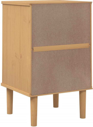 Nachttisch Senja Massivholz Beiges 40x36x65cm