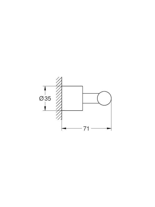 Grohe Atrio Double Bathroom Hook With Screws Silver