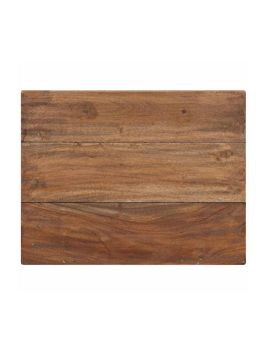 Bedside Table Made of Solid Brown Wood 40x30x51cm