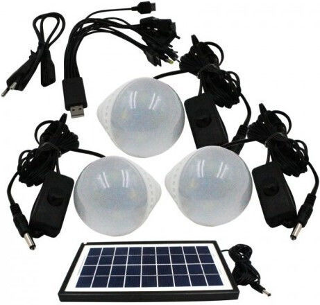 Solar Lighting System with Flash Light and USB Charging