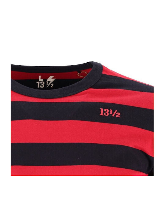 Long Sleeve Blouse Red Black