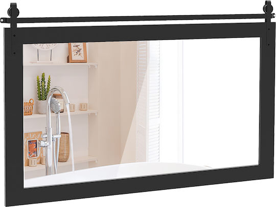 Costway HZ10201DK Καθρέπτης Ορθογώνιος Μαύρος 100x66cm Costway HZ10201DK Καθρέπτης Ορθογώνιος Μαύρος 100x66cm