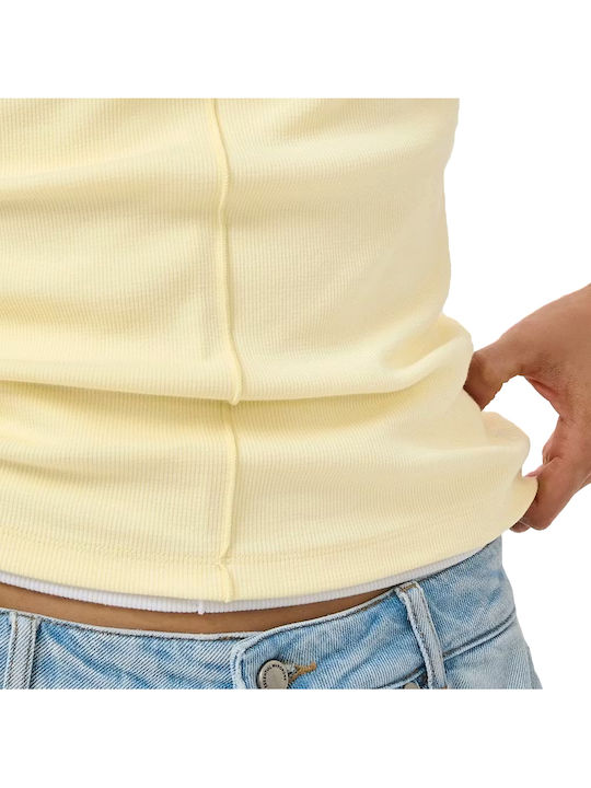 Women's Sleeveless Cotton Blouse Yellow