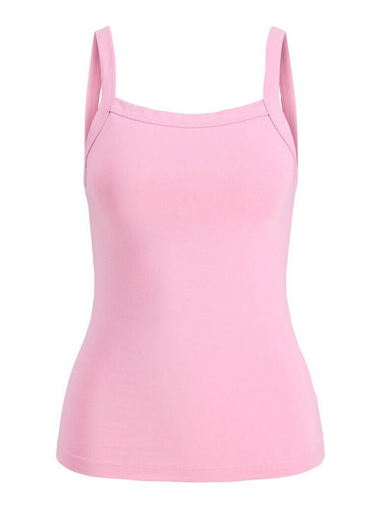 Damenbluse Baumwolle mit Spaghetti-Träger Rosa