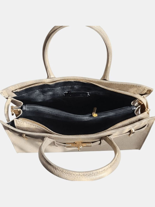 Leder Damen Handtasche Beiges