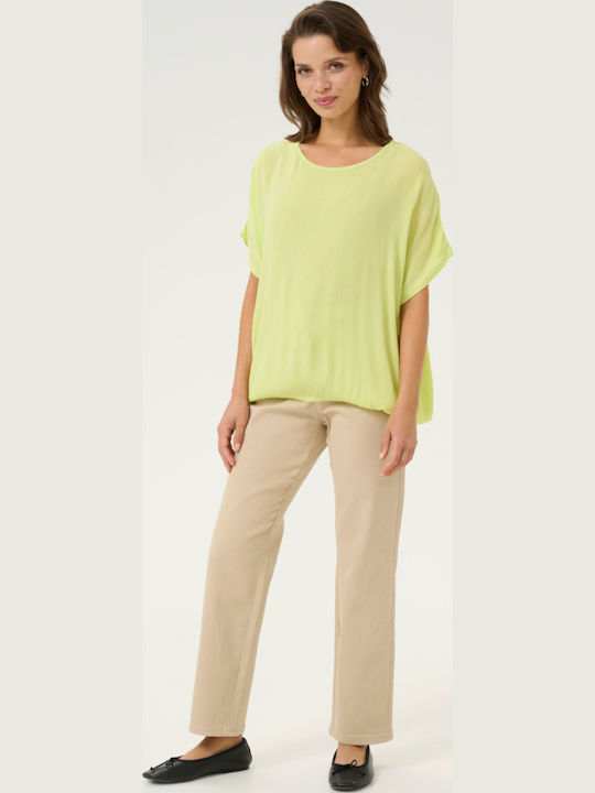 Bluza Damă Mâneci Scurte Verde Lettuce