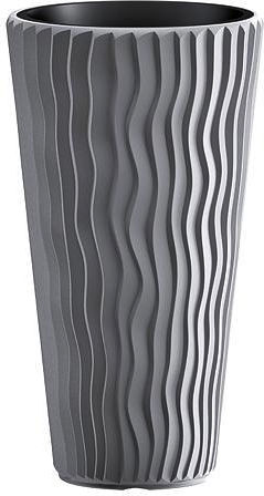Sgtt Roundsandy Flower Pot Diameter 38 Cm Height 70 Cm Silver Sgtt Roundsandy Flower Pot Diameter 38 Cm Height 70 Cm Silver