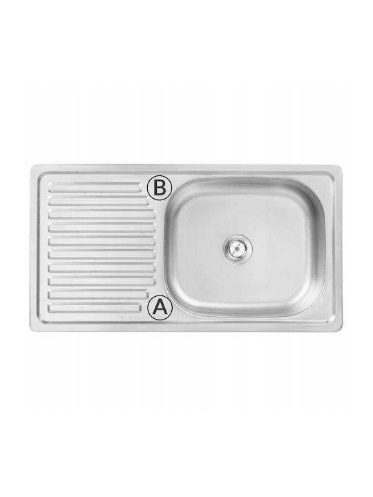 Kuchinox Ένθετος Νεροχύτης Inox με Μπαταρία Μ75xΠ40cm Γκρι
