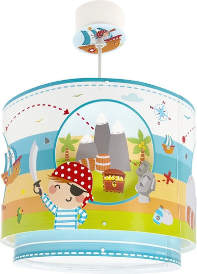 Ango Pirate Island Single-Light Kids Ceiling Light Pendant Plastic 15W E27 Light Blue