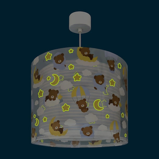 Ango Baby Teddy Einfaches Licht Kinderzimmer-Deckenleuchte Kremasto aus Kunststoff 15W mit E27 Fassung Blau 25cm